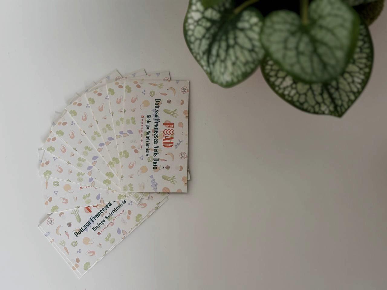 Biglietto da visita di Francesca Actis Dato, biologa nutrizionista a Roma